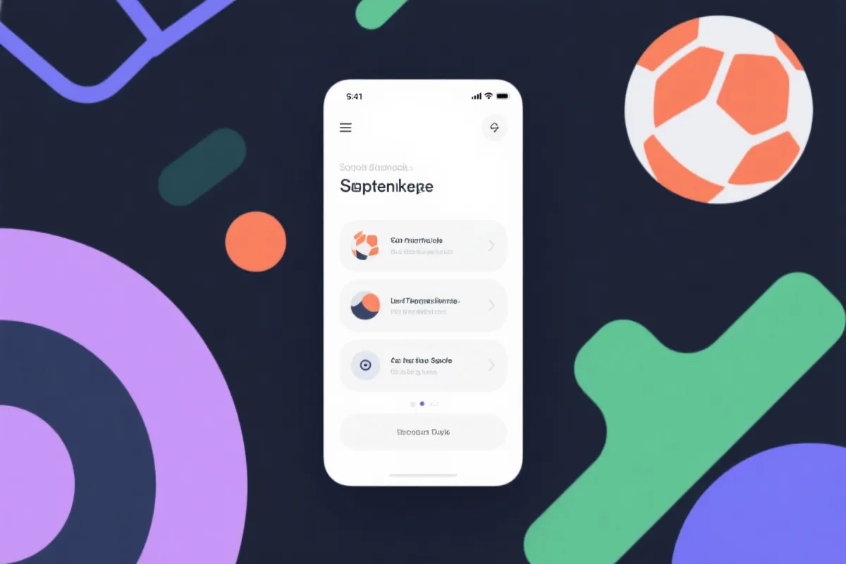 Sports app illustration