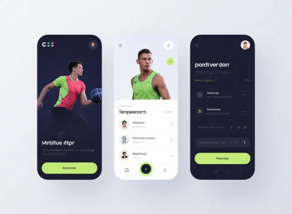 体育APP界面示意