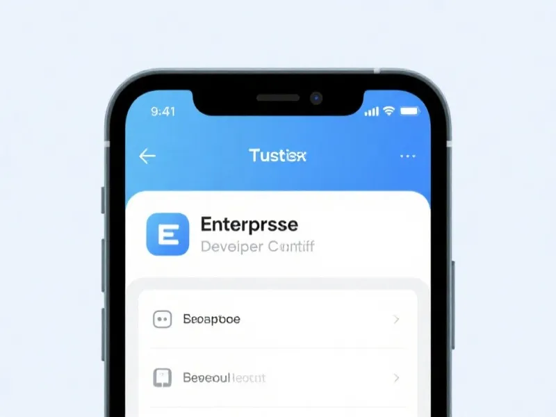 iOS设备管理信任证书示意图